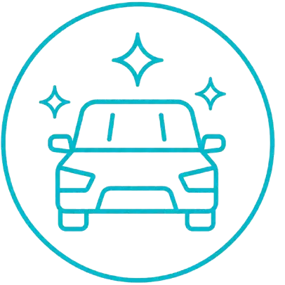 Clean car icon illustrating auto detailing services and thorough refresh.