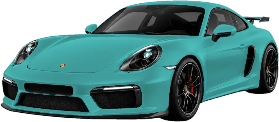 Teal Porsche with full vehicle paint protection film (PPF) application.
